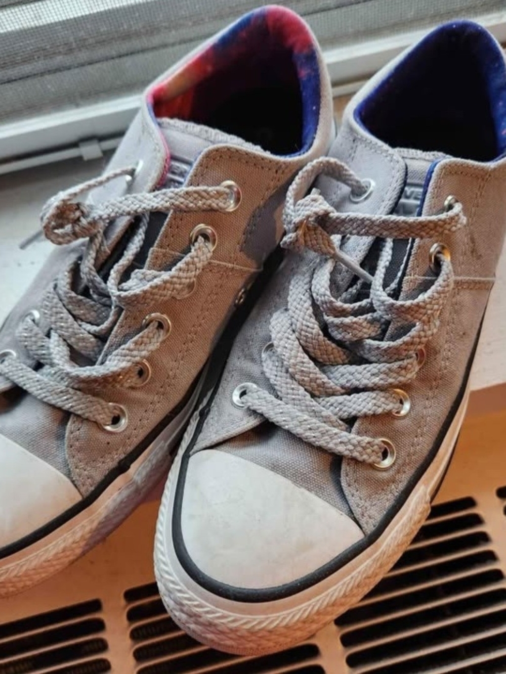 Gray Converse Colorful Inner Lining